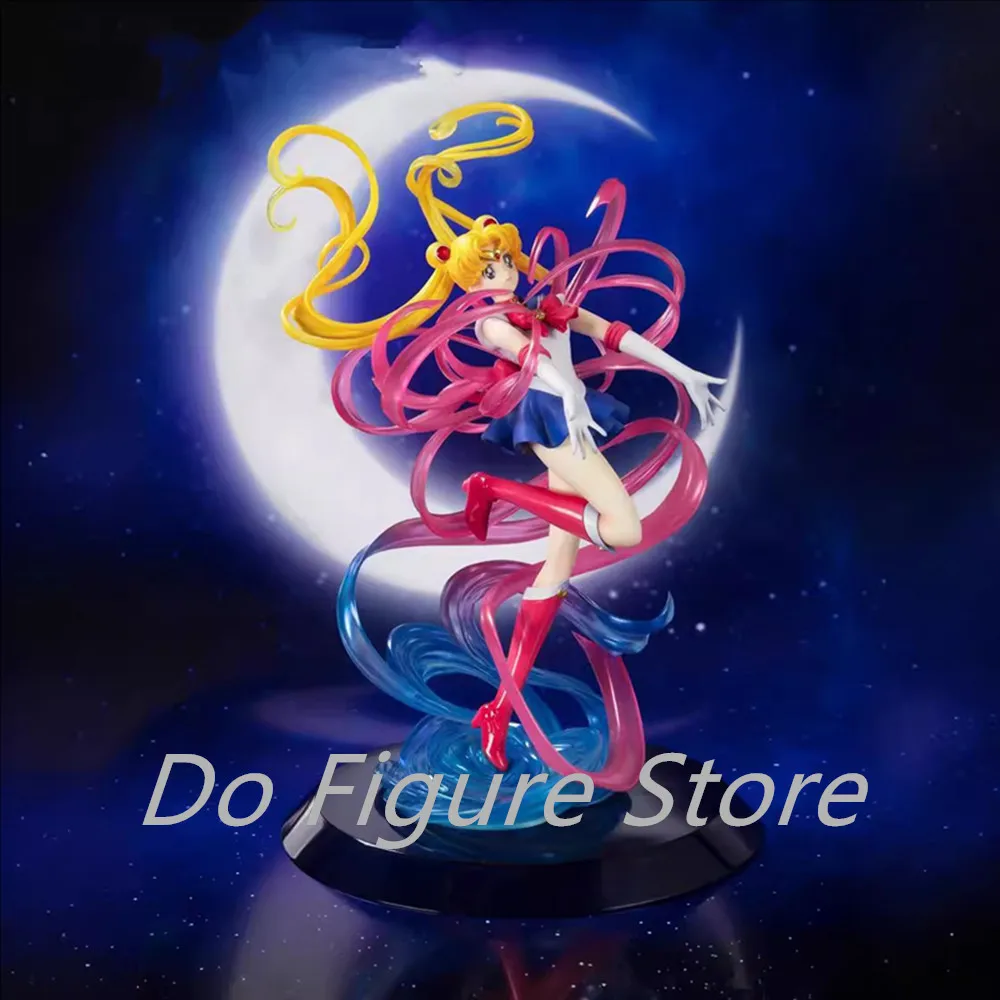 Anime Figure Sailor Moon Crystal Power Transformation Kawaii Girl Action Figurines Pvc Girl Model Doll Adult Kids Toy Gifts