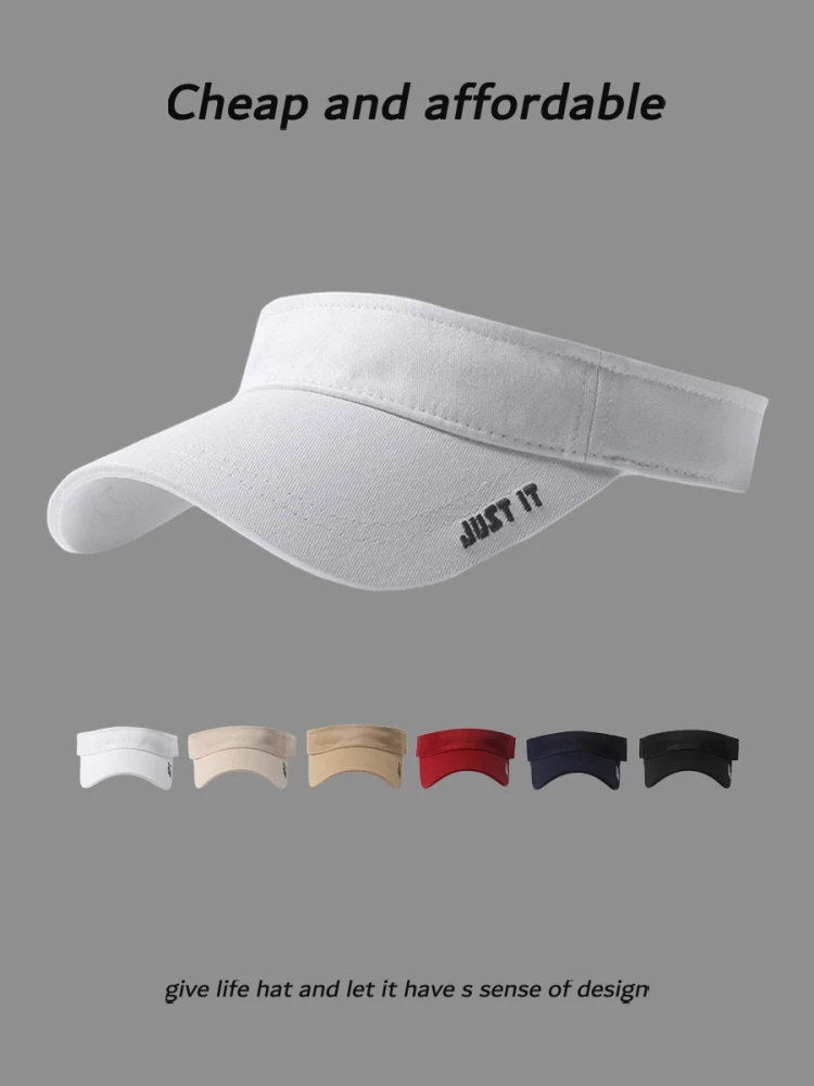 

Fashion letter embroidery empty top hat female summer outdoor outing shopping couple sunshade cap male