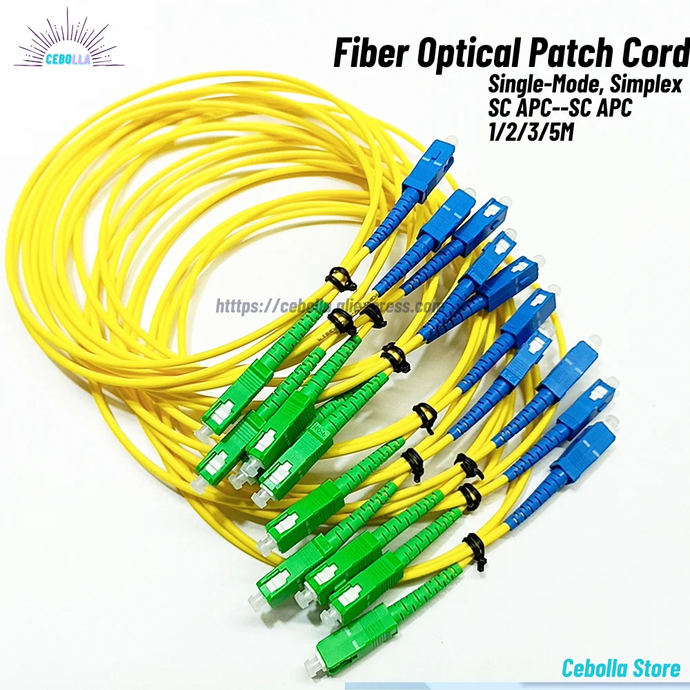 50 buah/lot kabel Patch SC/UPC-SC/APC 3.0Mm kabel optik Singlemode SM Simplex Jumper serat optik FTTH