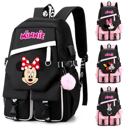 Anime Mickey Mouse Backpack Teenager Student Back To School Mochila Girl Boy Minnie Schoolbag Cartoon Bag Women Cosplay Rucksack