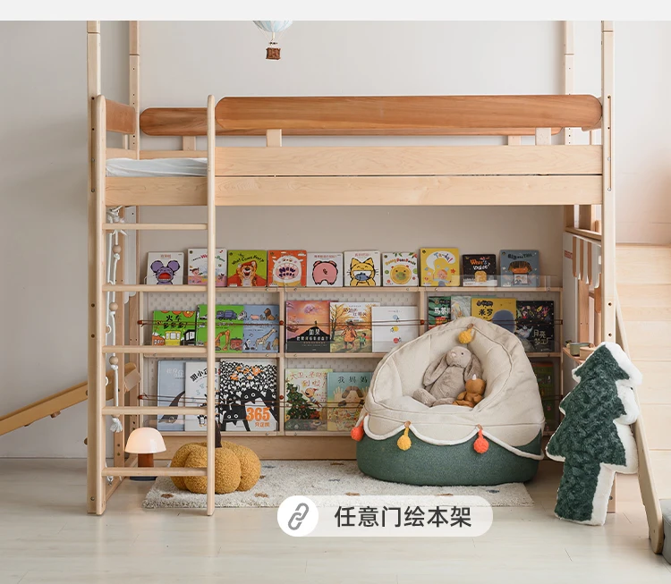 بيت شجرة، سرير أطفال من الخشب الصلب نصف ارتفاع، بيت لعب متعدد الأوضاع، خزانة منزلقة، أسرة بطابقين علوية وسفلية