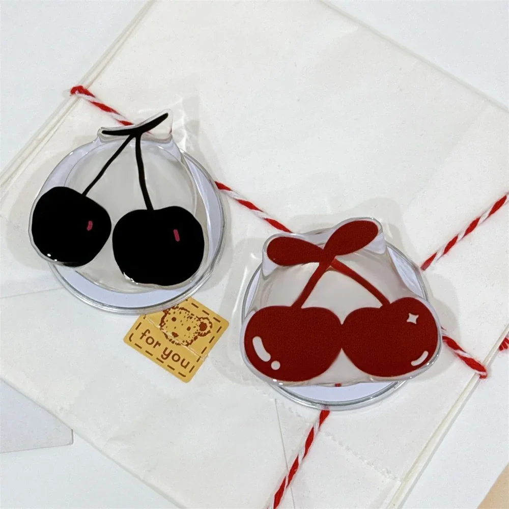 マグセーフ用磁気サポートリング,かわいいフルーツ,チェリー,電話ホルダー,iPhone用グリップ,韓国製サポートリング