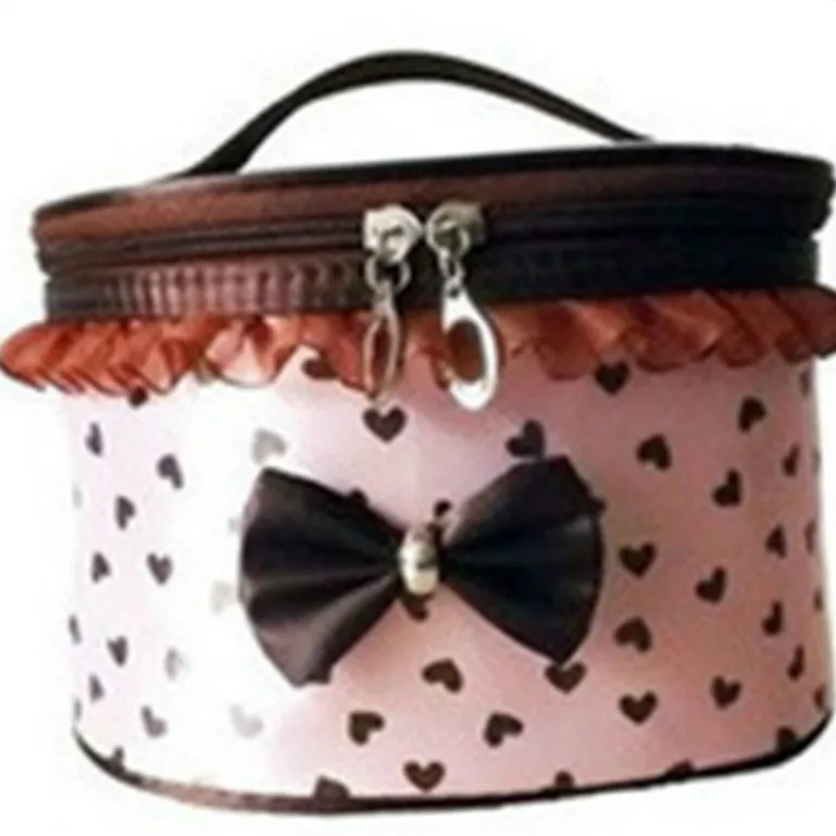 Lace Makeup Bag Cosmetic Bag Travel Wash Portable Round Bag for Women