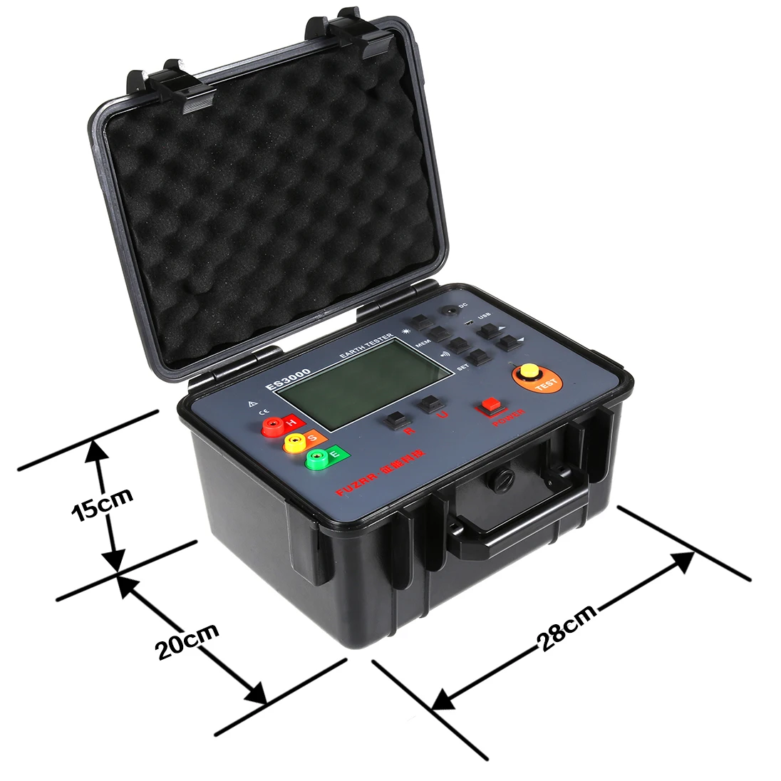 

FUZRRES3000 earth resistance meter USB data upload digital interference voltage frequency three wire grounding resistance tester