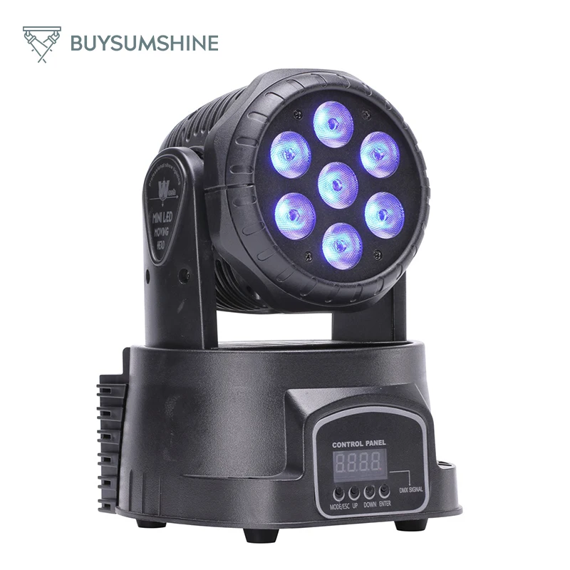 

Buysumshine 7x10W 4 Color RGBW LED Moving Head Light Plastic Beam Stage Light DMX512 9/14CH Effect Light for DJ KTV Disco Party