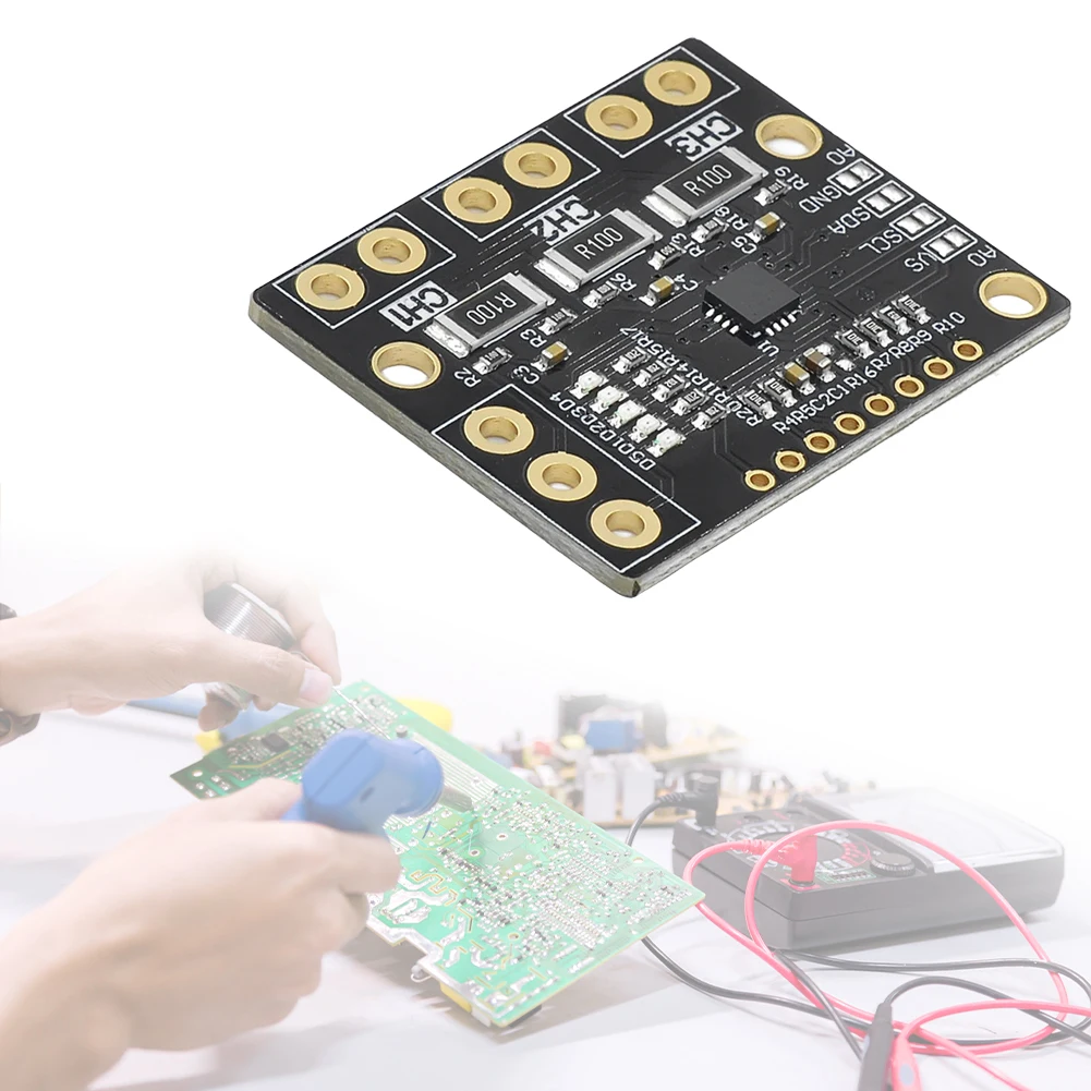 INA3221 Monitor de voltaje de Bus de derivación de medición de lado alto I2C Compatible con SMBUS Triple canal con pines reemplazar INA219