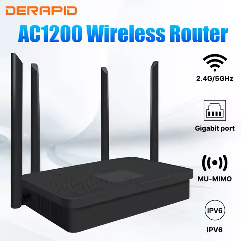 외부 안테나가 있는 1200M 무선 라우터 넓은 범위 WiFi 리피터 홈 오피스 신호용 5GHz 고이득 모뎀 라우터