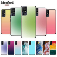 For TCL 40 SE Shield Case Luxury Silicone Protective Soft Phone Cover for TCL 40 XE XL 40SE Marble Art Colourful Funda