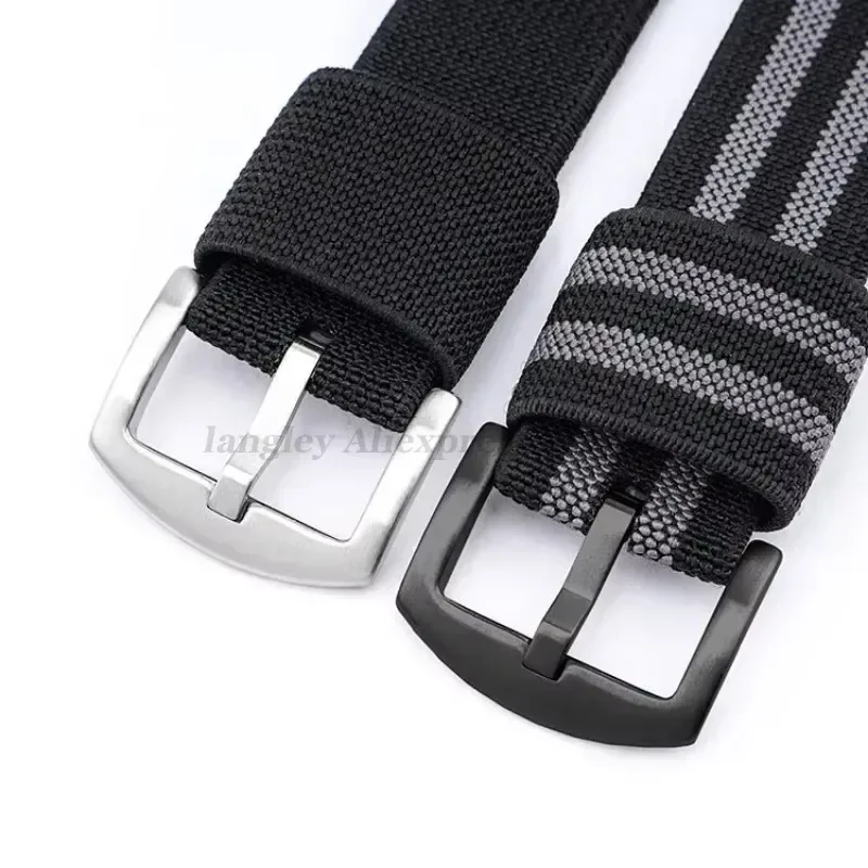 Нейлоновый ремешок для часов 18 мм, 20 мм, 22 мм, 24 мм для Seiko Army, военный тканый эластичный ремешок, быстросъемный браслет, мужские спортивные ремешки для часов