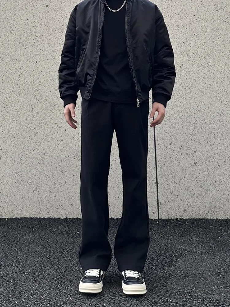 

Мужские брюки Bla American Sle Bell Bot с флисовой подкладкой, прямые, струящиеся, для костюма, весна-осень, повседневные, модные