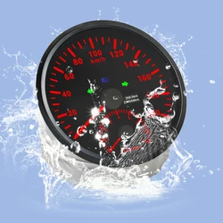 ELING 110mm 0-200km/h GPS Speedometer Tripmeter Odometer with 0-8000RPM Tachometer with Red Backlight 12V 24V for Auto Truck RV