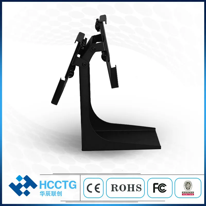 Dual Side Adjustable iPad POS STAND One-piece Design Saves Space PS-20B