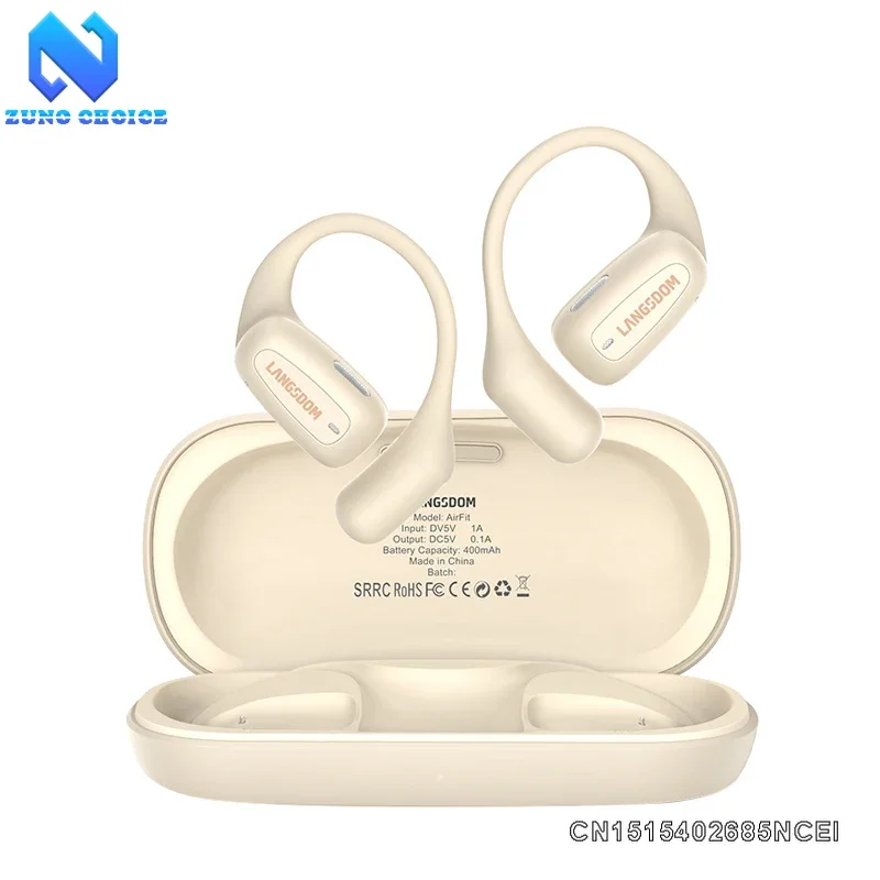 

Zuno LANGSDOM AirFit Wireless Earphones Bluetooth 5.4 Waterproof IPX5 Bluetooth Earphones Long Endurance Earbuds PC Accessories
