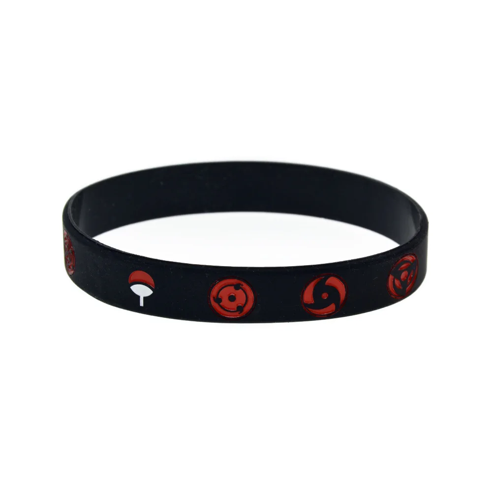 Anime Silicon Bracelet  Cartoon Cosplay Wristband Uchiha Itachi Kakashi Sasuke Accessories Childr