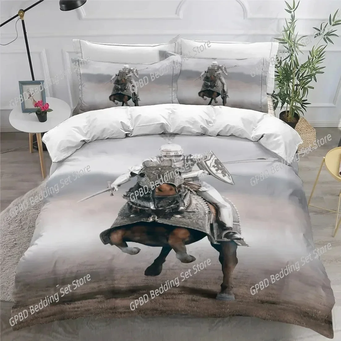 

3D Print Holy Knights Comfortable Duvet Quilt Cover Pillowcase Bedding Set Children Bedroom Decoration Home Textile