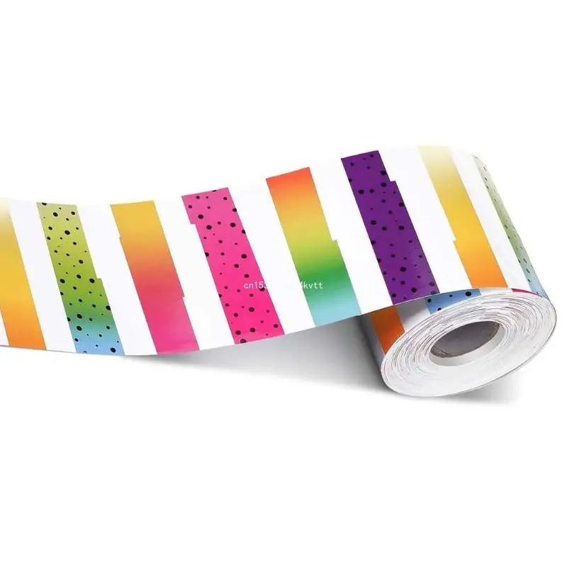 Stripes Bulletin Board Borders Colorful Border Trim Bulletin Border Trim Sticker Dropship