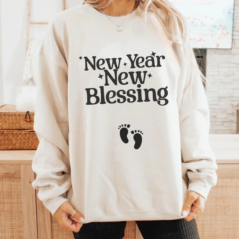 

Новогоднее благословение, объявление о беременности, женский свитер, раскрытие беременности, пуловер для беременных, подарок на Новый год