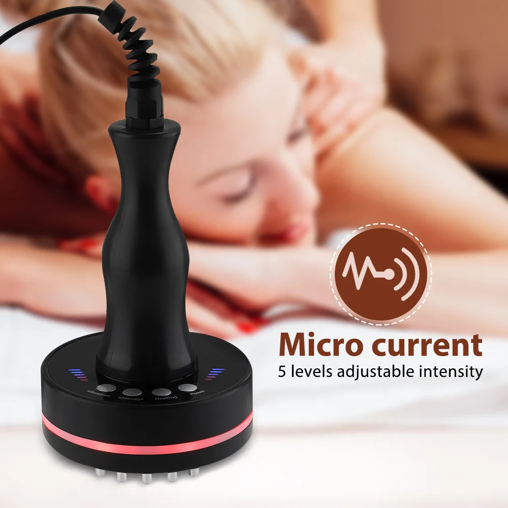 Eletric Heating Masssager Meridian Massage Brush Full Body Fat Burning Gua Sha Lymphatic Drainage Anti-cellulite