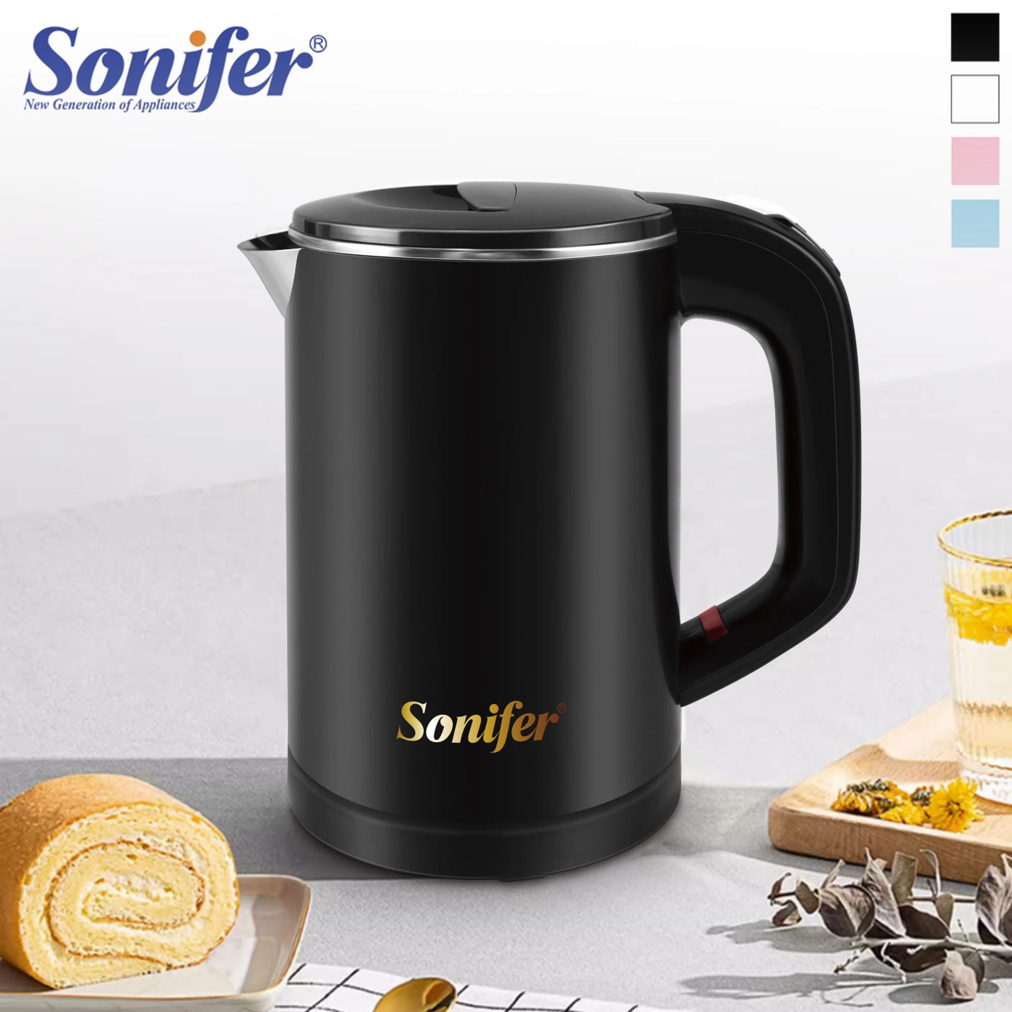 Travel Electric Kettle Tea Coffee 0.6L Mini Stainless Steel Cordless Portable  Kettle 800W For Hotel Family Trip Pot Sonifer