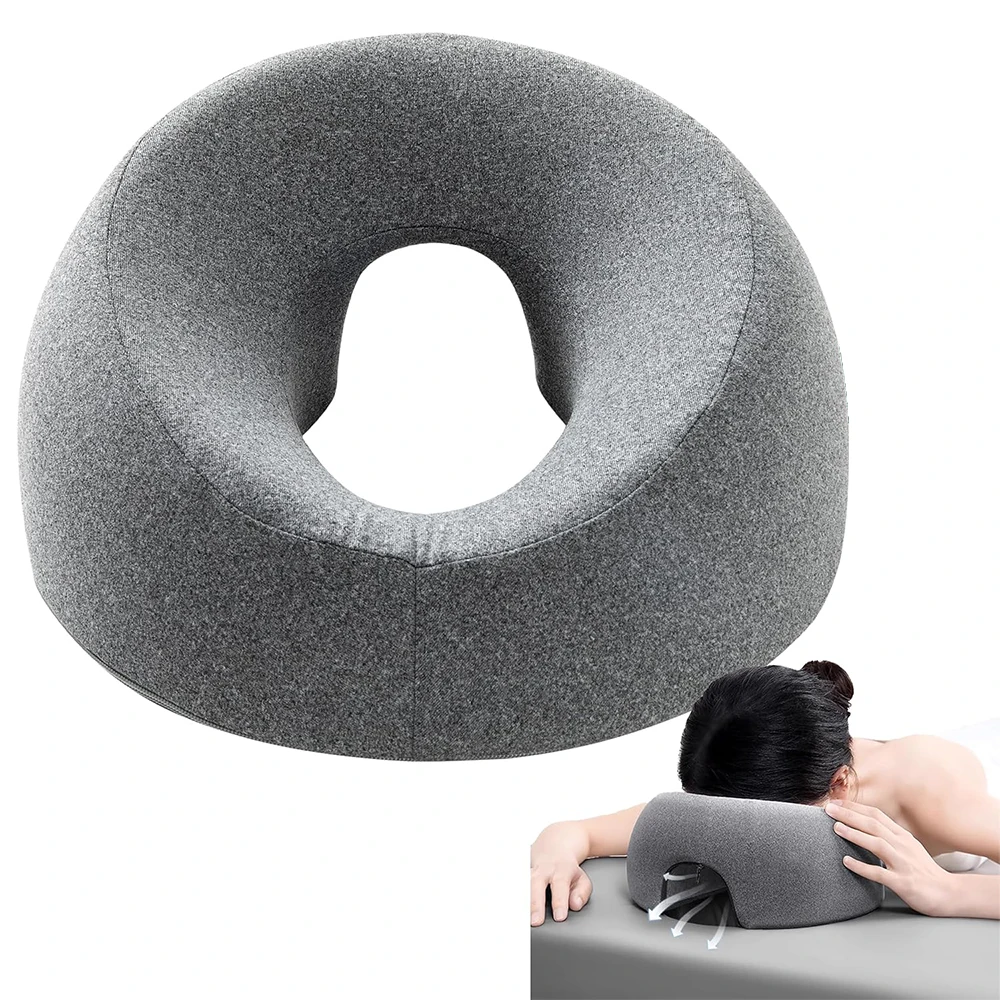 Face Down Pillow Prone Pillow for Prone Face Down Resting Comfort Memory Foam Ergonomics Home Massage Headrest for Beauty Salon