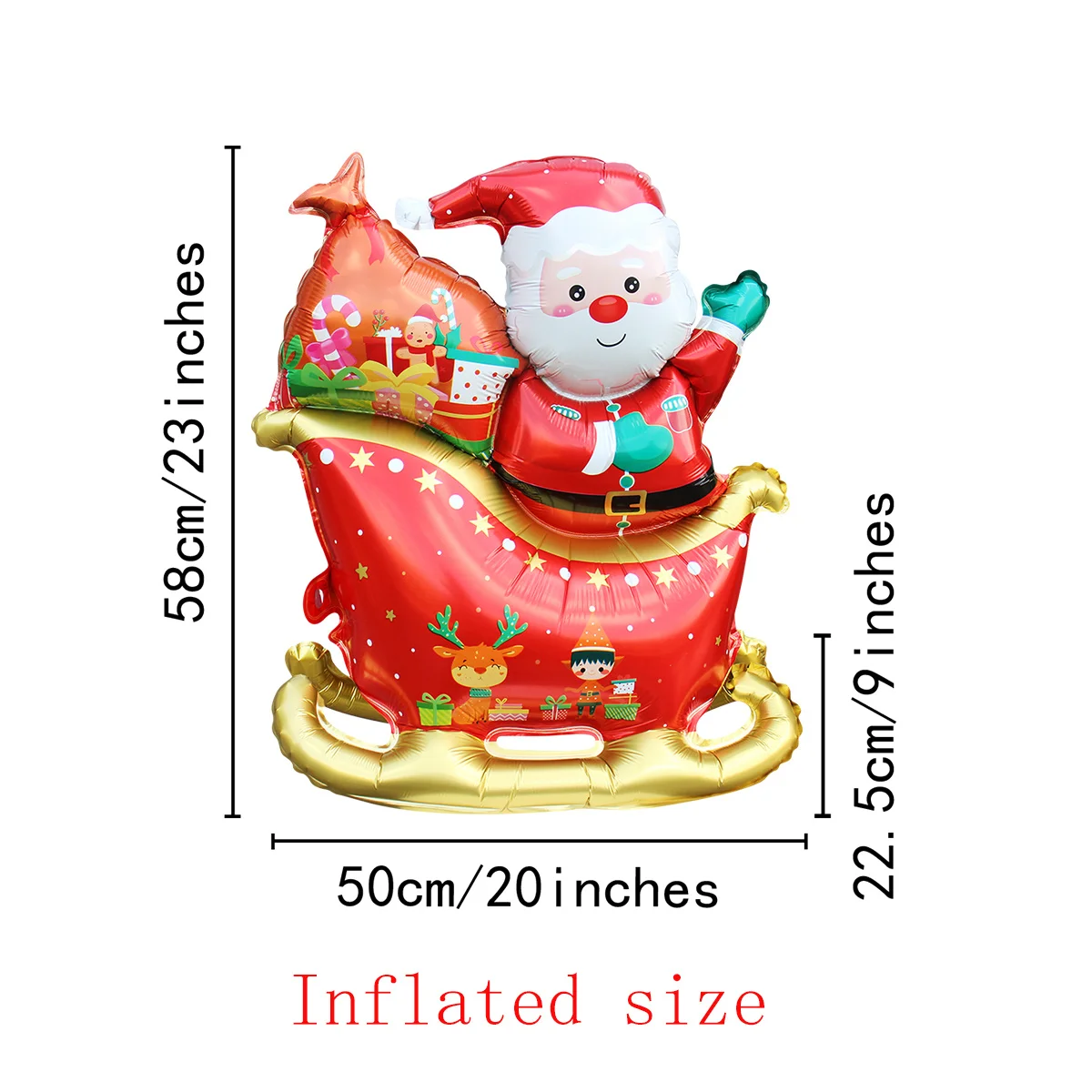 ثلاثية الأبعاد حامل عيد الميلاد الغزلان سحب سانتا كلوز مزلقة احباط بالونات مجموعة الذهب الأيائل بالون زينة عيد الميلاد لمتجر المنزل نافيداد