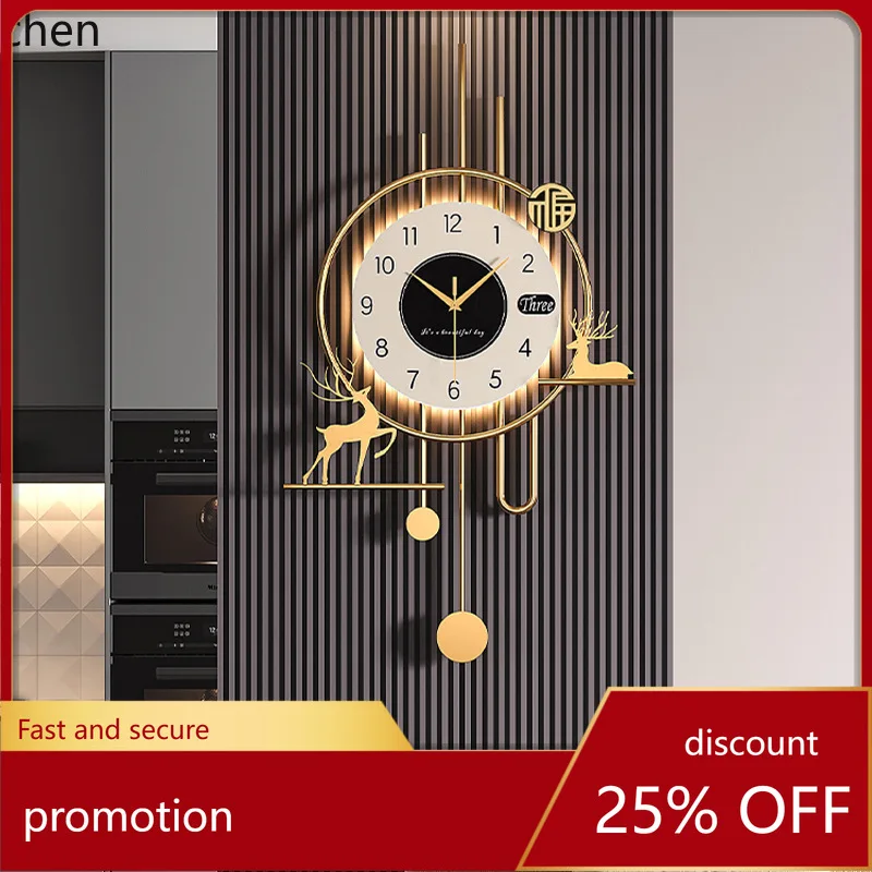 

ZML's new creative high-end wall clock is modern, and elegant,for the living room, and is a silent wall-mounted timepiece