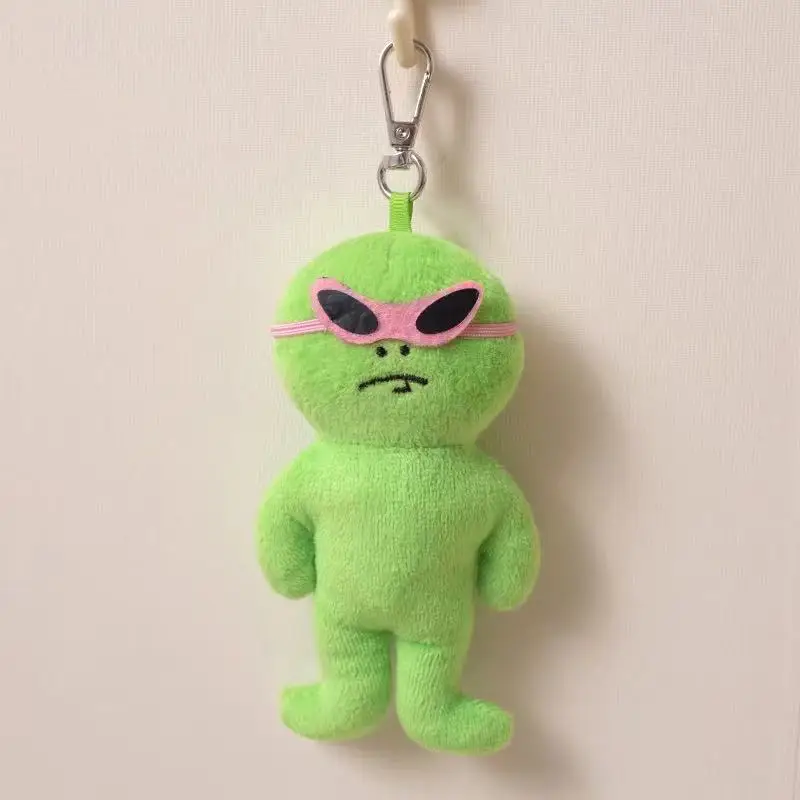 10 cm Neue Simulation Lustige Alien Rucksack Anhänger Gefüllt Plüsch Spielzeug Handgemachte Cartoon Anime Nettes Geschenk für Freunde Spaß Puppe