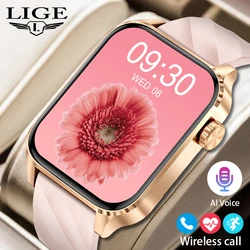 LIGE 1.85” HD Fashion Smart Watch Women Bluetooth Call Sport Women’s Bracelet Fitness Health Monitor Ladies Smartwatch For Women