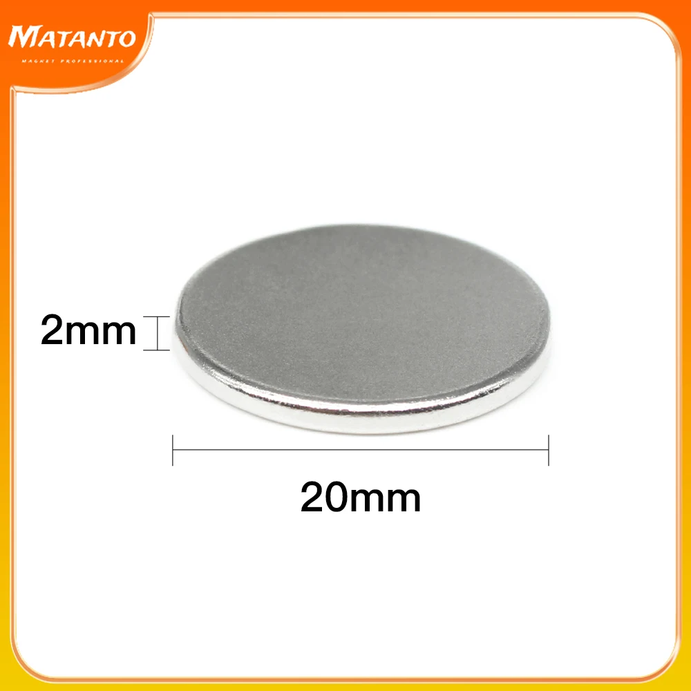 5/10/15/20/30/50/100PCS 20x2 mm Round Search Magnet N35 Permanent Neodymium Magnets Disc 20x2mm Rare Earth Magnet Strong 20*2