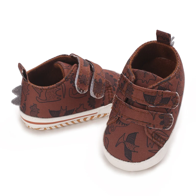 Chaussures à Semelle Souple pour Bébé Fille et Garçon, Baskets Confortables à Enfiler, Motif Dinosaure, Premier Pas, Nouveau-né, CPull Sho