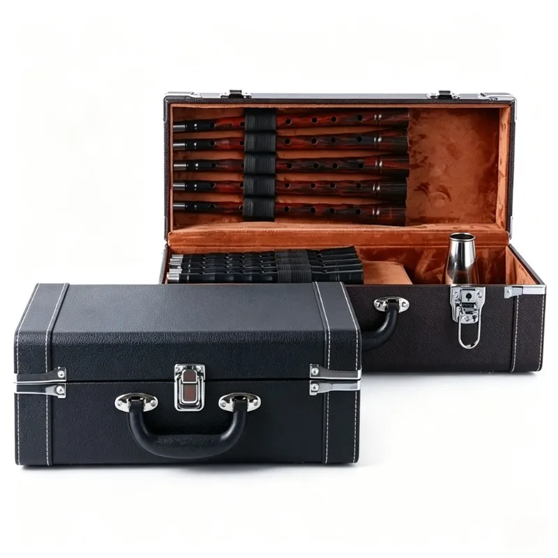 4/10 Pack Suona Case Leather Suona Storage Box Hard Reinforced Suonas Organizing Box Portable Suonas Carrying Case with Lock