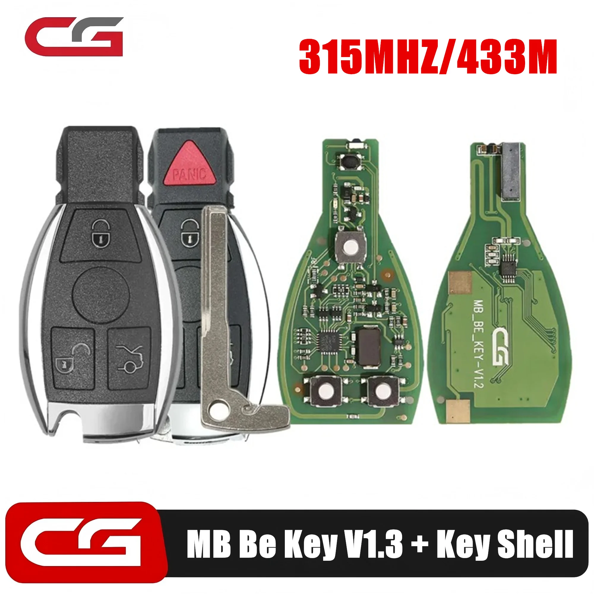 

5PCS/Lot CGDI MB CG Be Key V1.3 Support for All Benz Till FBS3 315MHZ/433MHZ Working with CGDI MB Programmer and Get 1 Free Token for CGDI MB