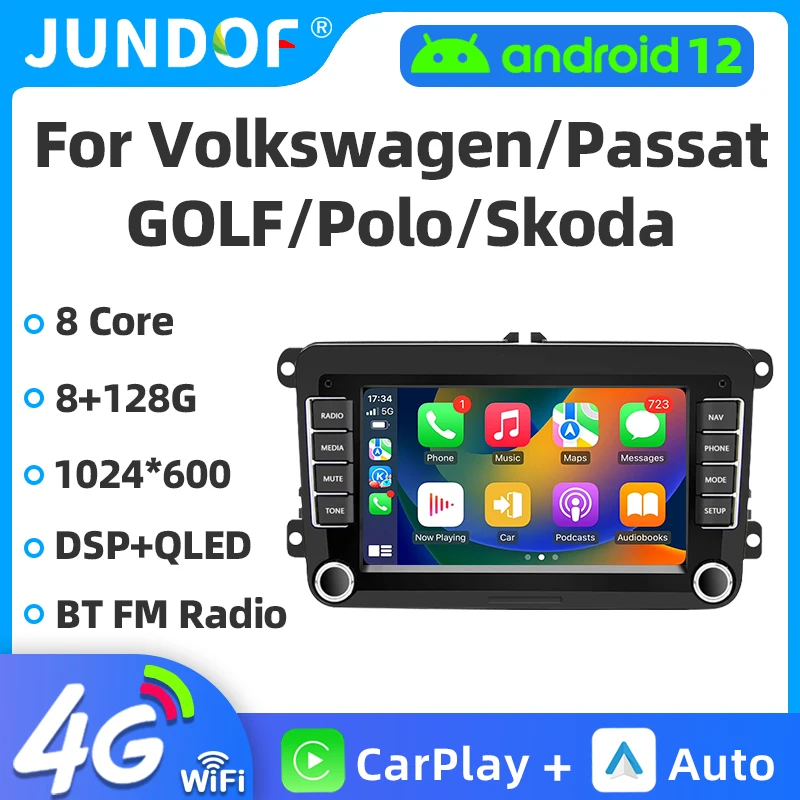 

2Din Car Radio Android for Volkswagen Golf 5 6 Polo Passat B6 B7 CC Skoda Jetta Universal Multimedia Carplay Wifi GPS Navigation