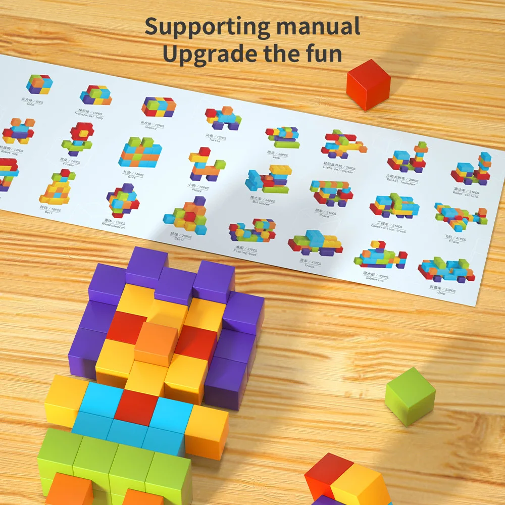 Neue Diy magnetische block baustein puzzle manuelle bau kinder frühe bildung baustein spielzeug