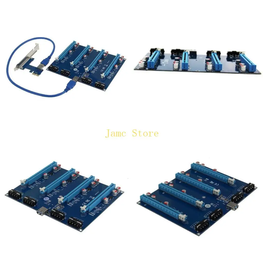 

LX0B Карта адаптера PCI-E к PCI-E PCI-E 1X к 1X16 USB3.0 Конвертер-удлинитель Комплект расширения карты-адаптера для
