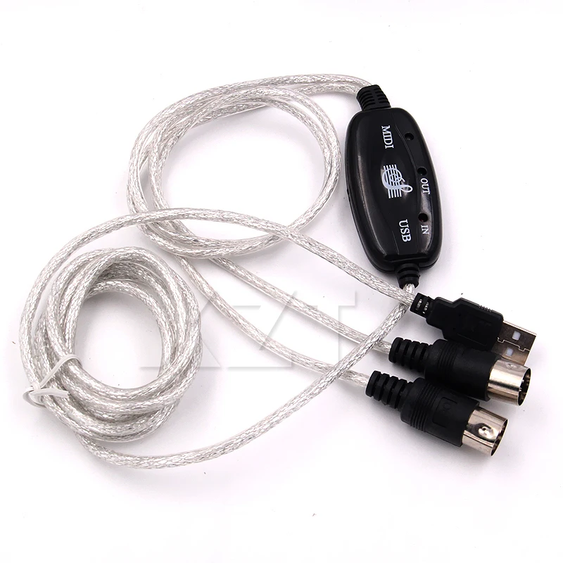 1 szt. Kabel interfejsu USB IN-OUT MIDI Klawiatura na PC Kabel USB MIDI Konwerter PC na klawiaturę muzyczną Przewód