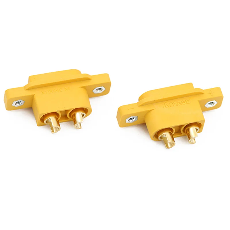 1 / 2 / 5 /10pcs AMASS XT90NE with M2.5 Nut Embedded Panel W/ Fixed Seat for Rc Aircraft Model Connector XT90NE-M XT90E-M