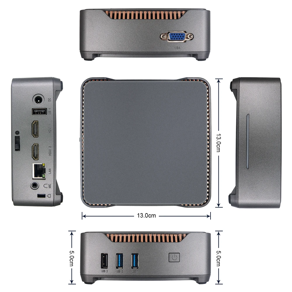 GK3 Plus Mini PC N5105 N5095 N95 N100 DDR4 SSD Win11 LAN VGA Dual HDMI Triple Display GK3V Desktop Computers WiFi Bluetooth 4.2