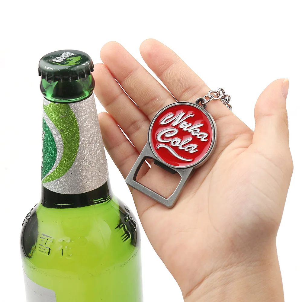 Pip Boy Nuka Cola FALLOUT Radiation 4 Keychain Beer Bottle Opener Key Pendant