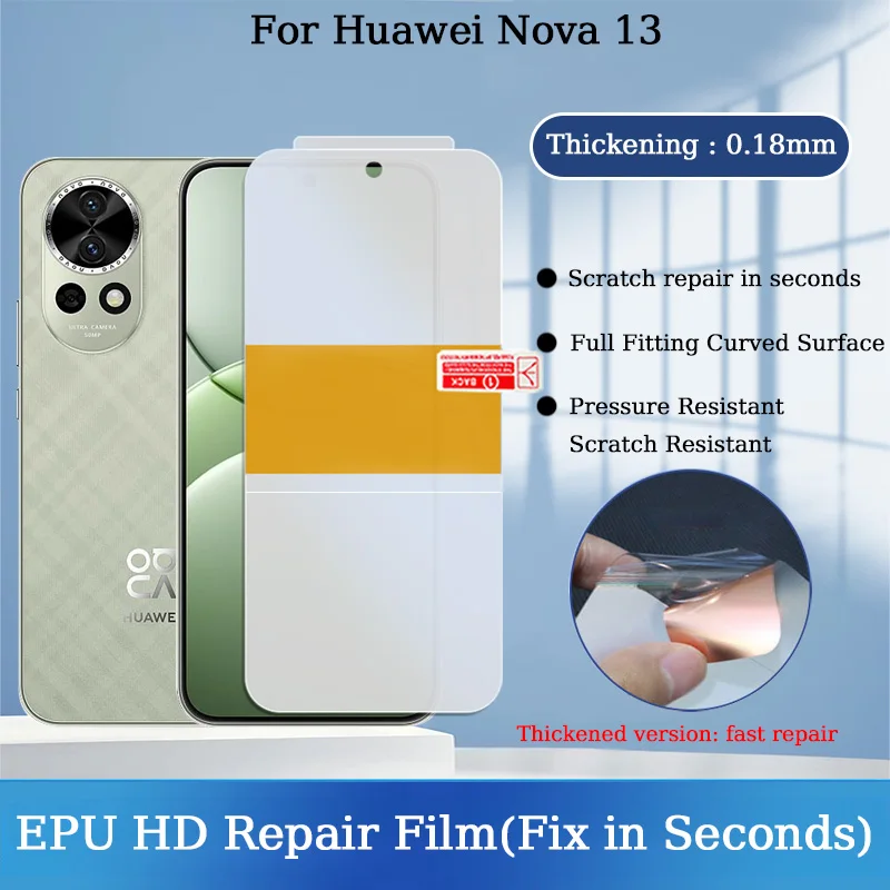 For Huawei Nova 13 Pro Positioning Scratches Automatic Fix In Seconds EPU Clear Thickening Shockproof Soft Hydrogel Film