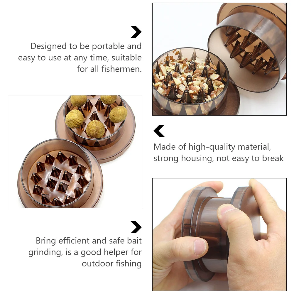 

Plastic Break Bait Box Manual Operation Fishing Gear Efficient Safe Grinding Outdoor Fishing Helper Break Bait Box