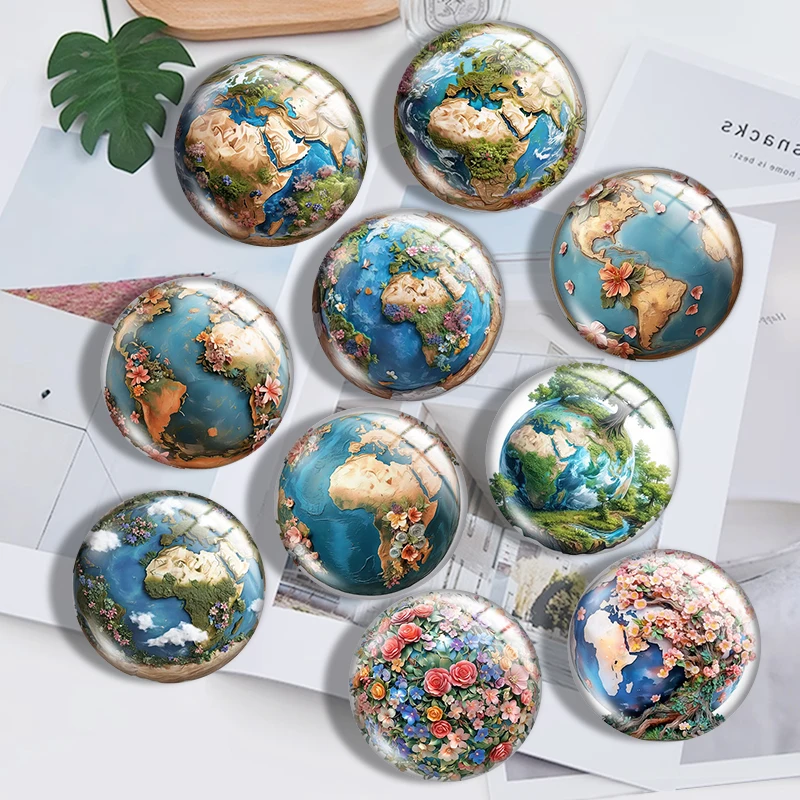 

Blooming Planet Clipar 12mm/18mm/20mm/25mm Round photo glass cabochon demo flat back Making findings