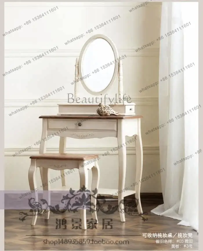 

American furniture antique country three pumping dressing table dressing table