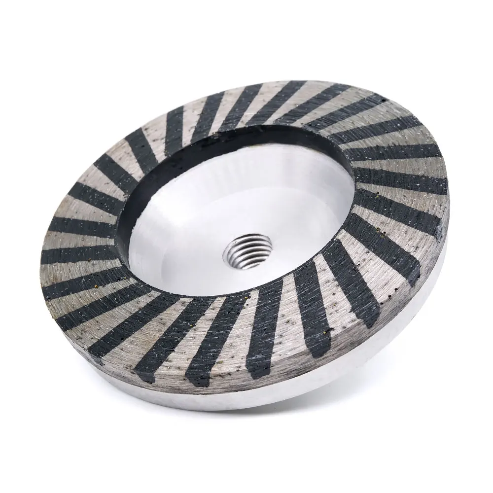 

4" 100mm Diamond Grinding Cup Wheel Aluminum Based Turbo Rim Resin Filled Grinding Disc Granite Marble Stone Concrete Abrasive