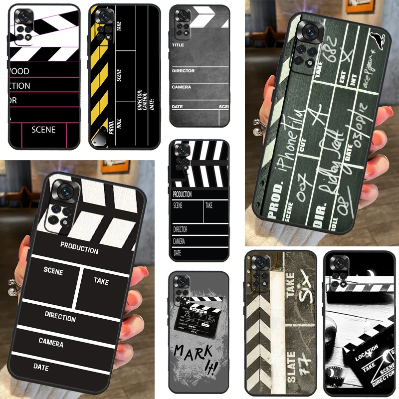 Clapper Board Case For Xiaomi Redmi Note 9 8 10 11 12 Pro Note 11S 10S 9S Redmi 12C 9C 10A 10C Back Cover