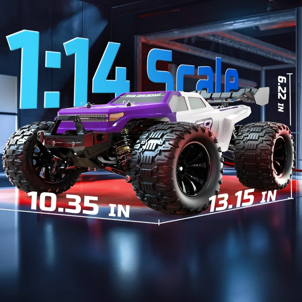 New 1/14 Full Proportional RC Car 4WD High Speed Monster Truck Off Road Climbing Remote Control Vehicle Model Toy for Boys Kids