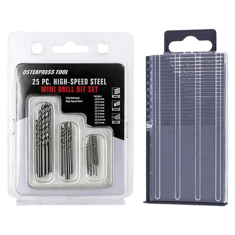 20/25pcs Mini bits perfuração para projetos eletrônicos e modelos fabricação