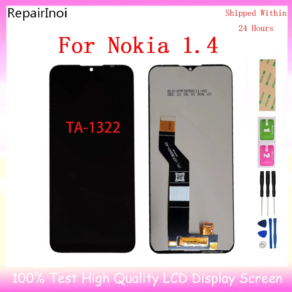 Original LCD For Nokia 1.4 TA-1322 LCD Display Touch Screen Digitizer Assembly Phone panel parts For Nokia 1.4 LCD