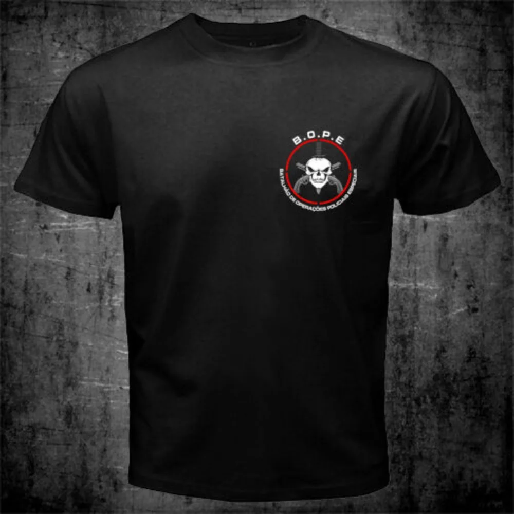 BOPE Tropa De Elite Sniper Unit Scout Brazil Special Forces T Shirt Short Sleeve Casual Cotton Men Shirts