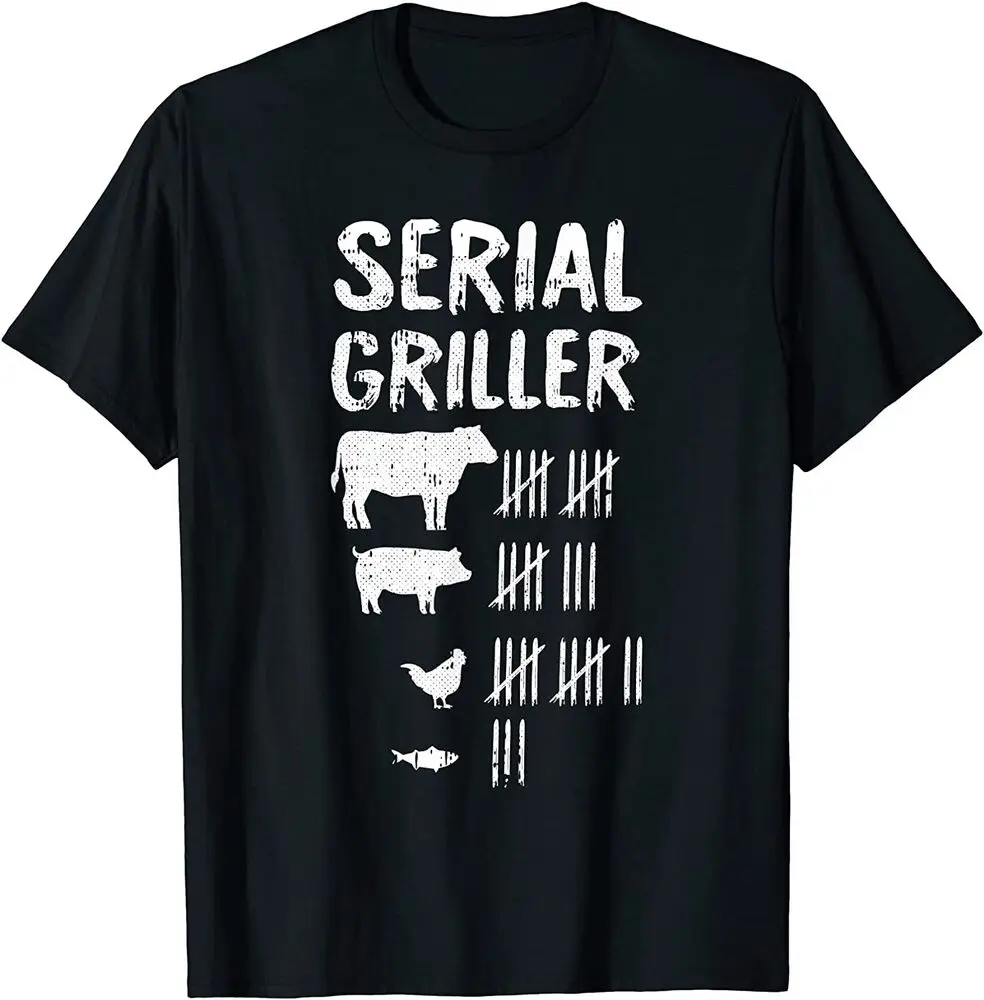 NEW LIMITED Serial Griller Fathers Day Funny Grilling Grill BBQ Master T-ShirtAnime Costume Cotton Short SleeveAnime Graphic T-s